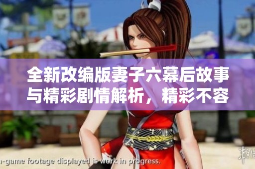全新改编版妻子六幕后故事与精彩剧情解析，精彩不容错过