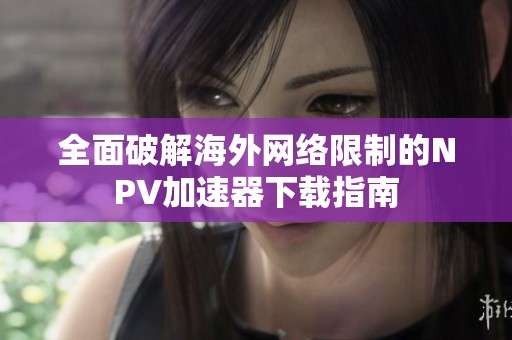 全面破解海外网络限制的NPV加速器下载指南