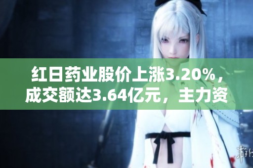 红日药业股价上涨3.20%，成交额达3.64亿元，主力资金未显控盘迹象