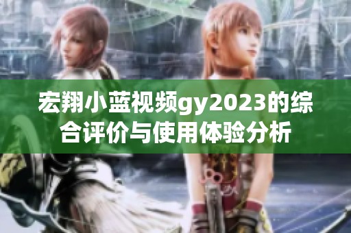 宏翔小蓝视频gy2023的综合评价与使用体验分析