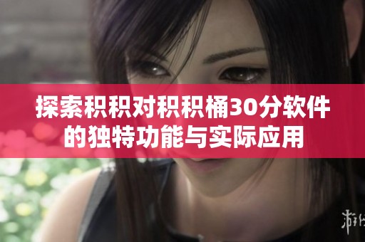 探索积积对积积桶30分软件的独特功能与实际应用