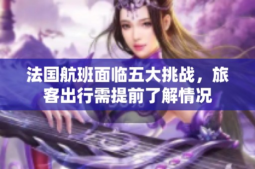 法国航班面临五大挑战，旅客出行需提前了解情况