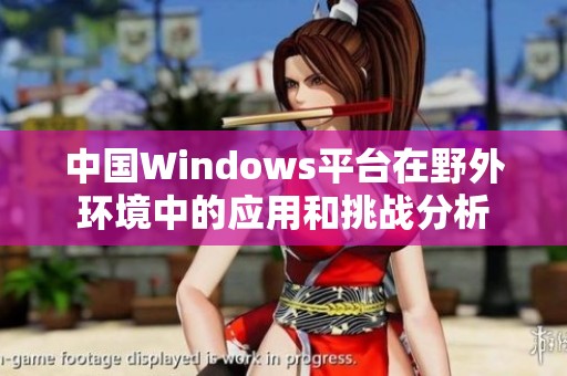 中国Windows平台在野外环境中的应用和挑战分析