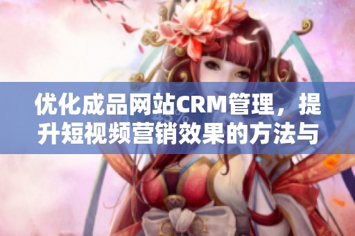 优化成品网站CRM管理，提升短视频营销效果的方法与策略