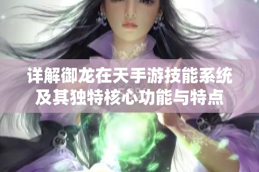 详解御龙在天手游技能系统及其独特核心功能与特点