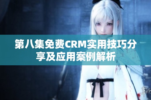 第八集免费CRM实用技巧分享及应用案例解析