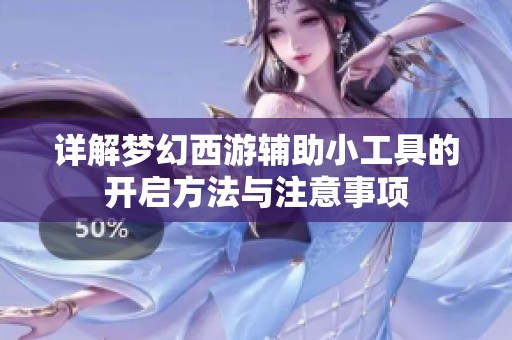 详解梦幻西游辅助小工具的开启方法与注意事项