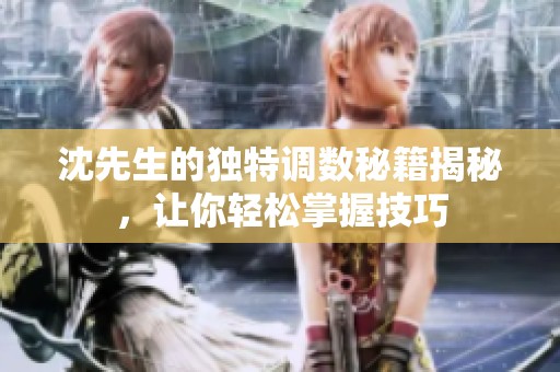 沈先生的独特调数秘籍揭秘，让你轻松掌握技巧