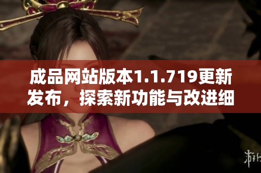 成品网站版本1.1.719更新发布，探索新功能与改进细节