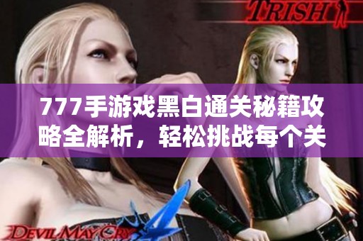 777手游戏黑白通关秘籍攻略全解析，轻松挑战每个关卡！