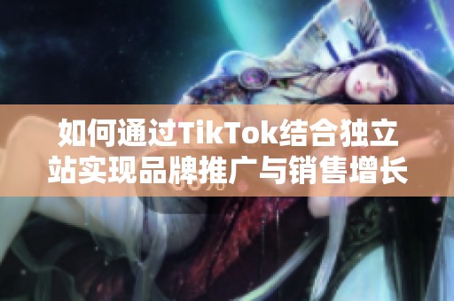 如何通过TikTok结合独立站实现品牌推广与销售增长