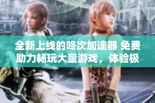 全新上线的咚次加速器 免费助力畅玩大量游戏，体验极速稳定服务
