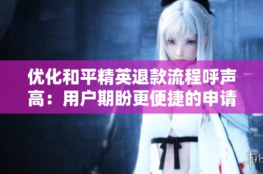 优化和平精英退款流程呼声高：用户期盼更便捷的申请方式
