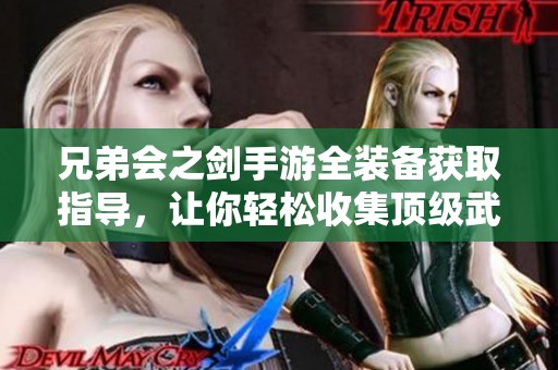 兄弟会之剑手游全装备获取指导，让你轻松收集顶级武器与防具
