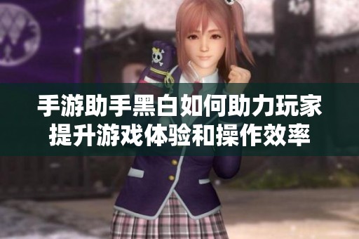 手游助手黑白如何助力玩家提升游戏体验和操作效率