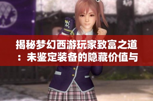 揭秘梦幻西游玩家致富之道：未鉴定装备的隐藏价值与策略