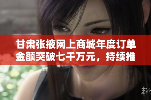 甘肃张掖网上商城年度订单金额突破七千万元，持续推动地方经济发展