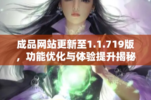 成品网站更新至1.1.719版，功能优化与体验提升揭秘