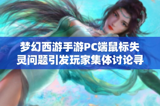 梦幻西游手游PC端鼠标失灵问题引发玩家集体讨论寻求解决方案