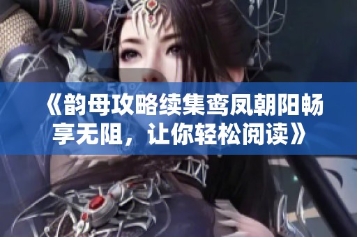 《韵母攻略续集鸾凤朝阳畅享无阻，让你轻松阅读》