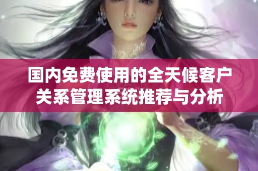国内免费使用的全天候客户关系管理系统推荐与分析