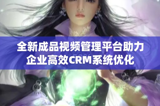 全新成品视频管理平台助力企业高效CRM系统优化