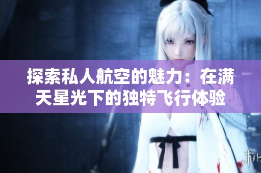 探索私人航空的魅力：在满天星光下的独特飞行体验