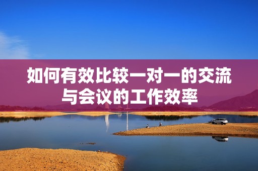 如何有效比较一对一的交流与会议的工作效率