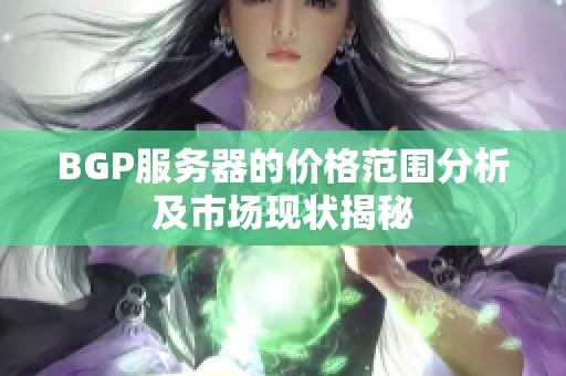 BGP服务器的价格范围分析及市场现状揭秘