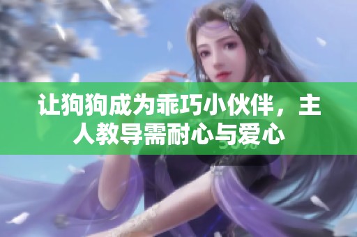 让狗狗成为乖巧小伙伴，主人教导需耐心与爱心